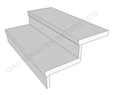 Stufenplatten mit Faskante